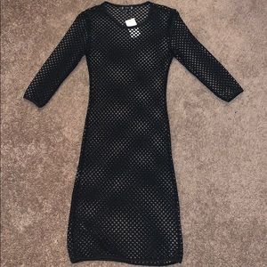 Black fishnet dress